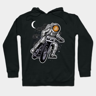 Astronaut Motorbike BitCoin BTC To The Moon Crypto Token Cryptocurrency Wallet Birthday Gift For Men Women Kids Hoodie